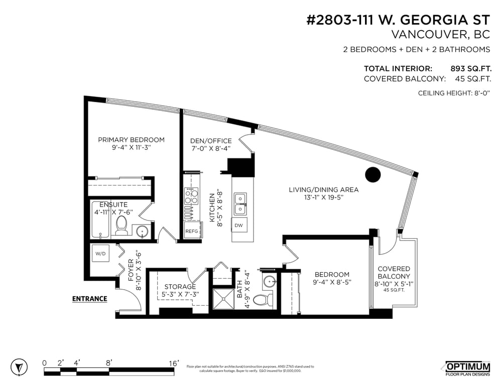 2803 111 West Georgia Street - Floor Plan